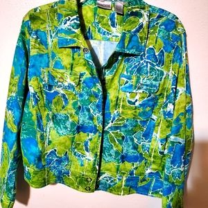 Women long sleeve  waist length jacket. Light eight.